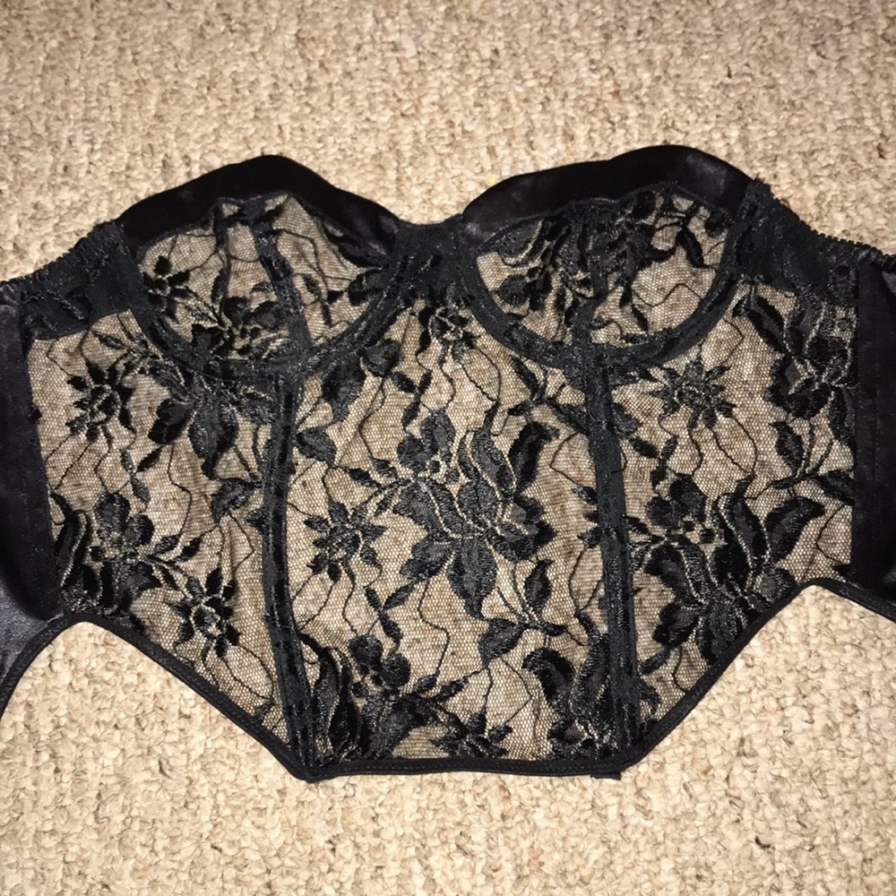 stunning black lace corset